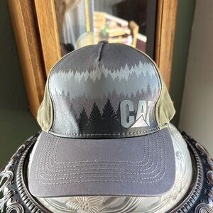 CAT Gray and Green Cap
